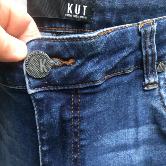 🤩 KUT FROM THE KLOTH SKINNY JEANS W/ H/L RAW HEM! SZ 12 😎 - Picture 3 of 12